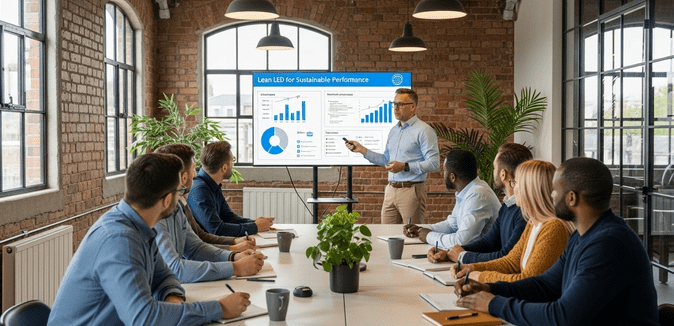 Managers participant à une formation Lean LED pour performance durable pour managers et leaders en entreprise