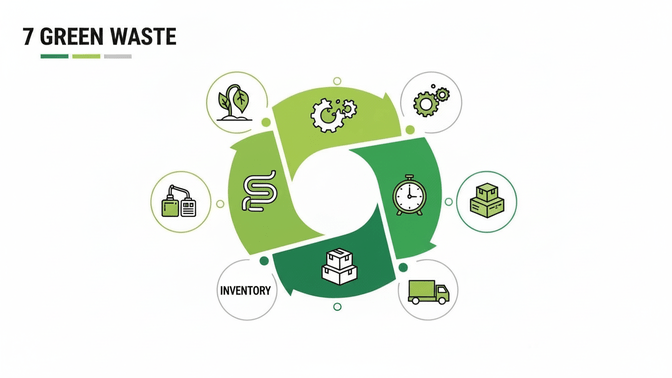 Comparatif technique : 7 Mudas Lean vs 7 Gaspillages Environnementaux LED - Theos Consulting